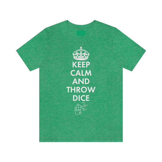 Keep Calm and Throw Dice crew neck (Unisex fit)