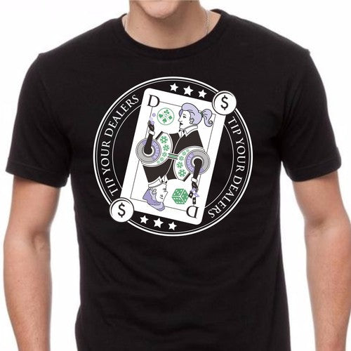 Tip Your Dealer playing card t-shirt (Unisex)
