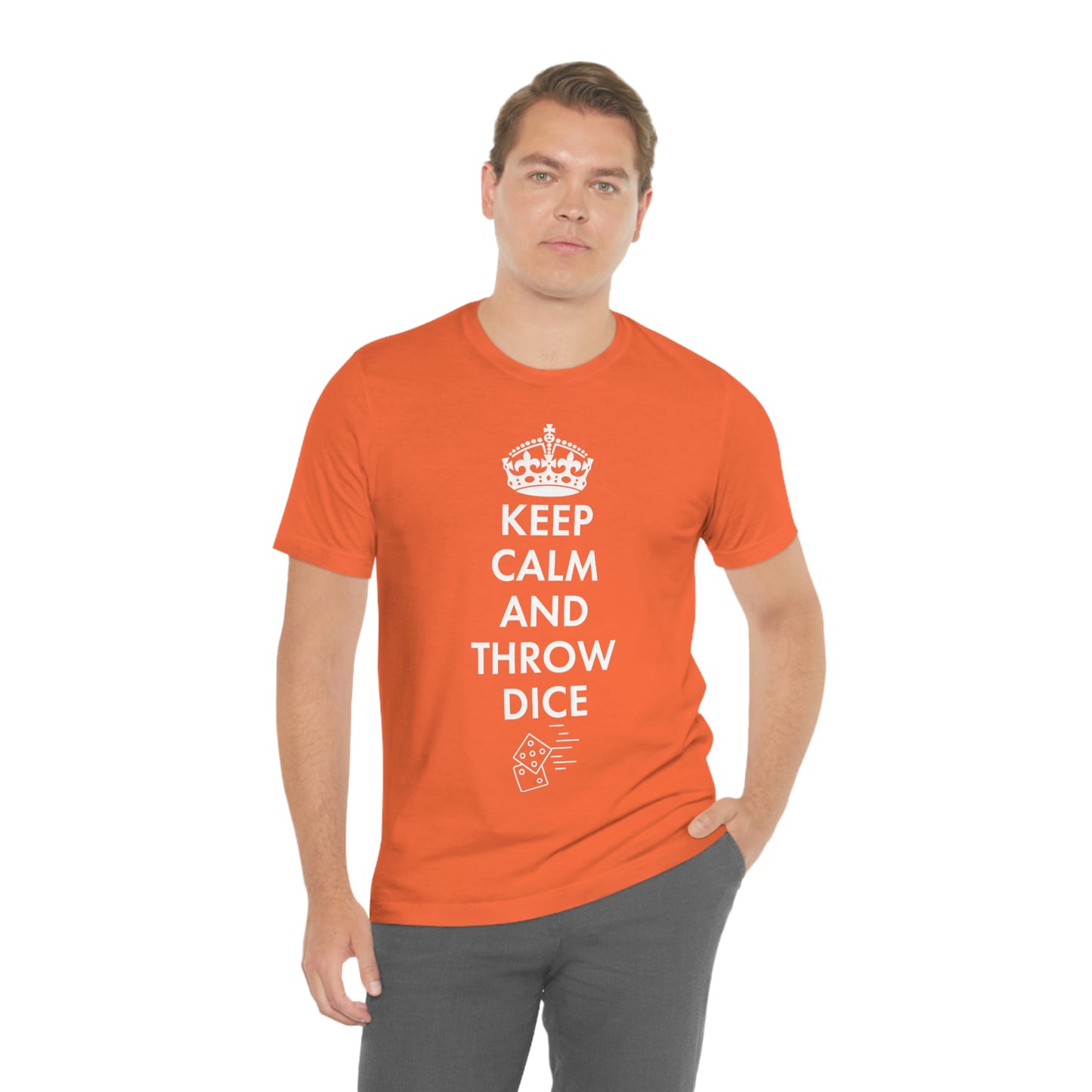 Keep Calm and Throw Dice crew neck (Unisex fit)